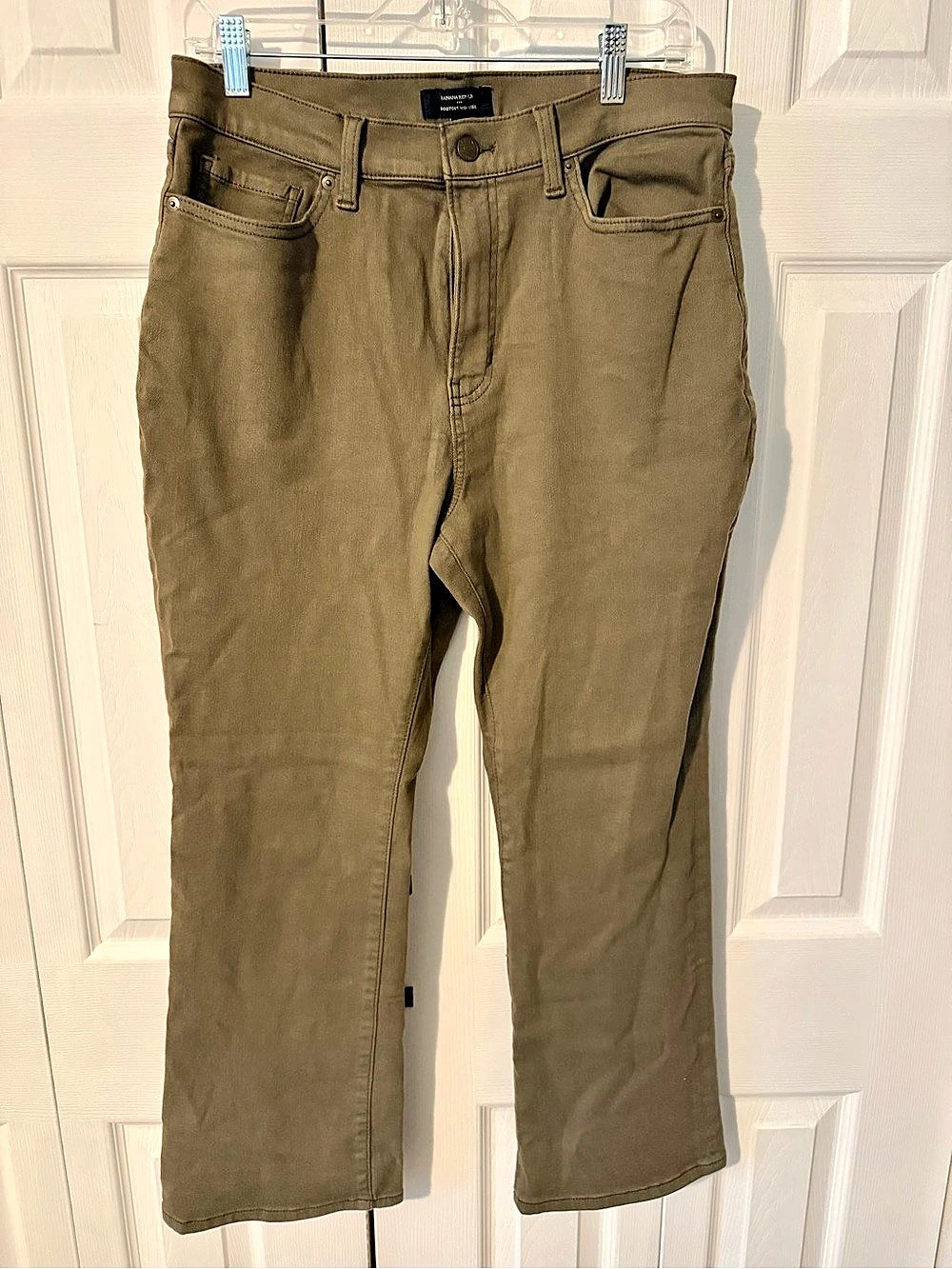 Banana Republic Bootcut High Rise Cropped Pants in Brown Waist 30